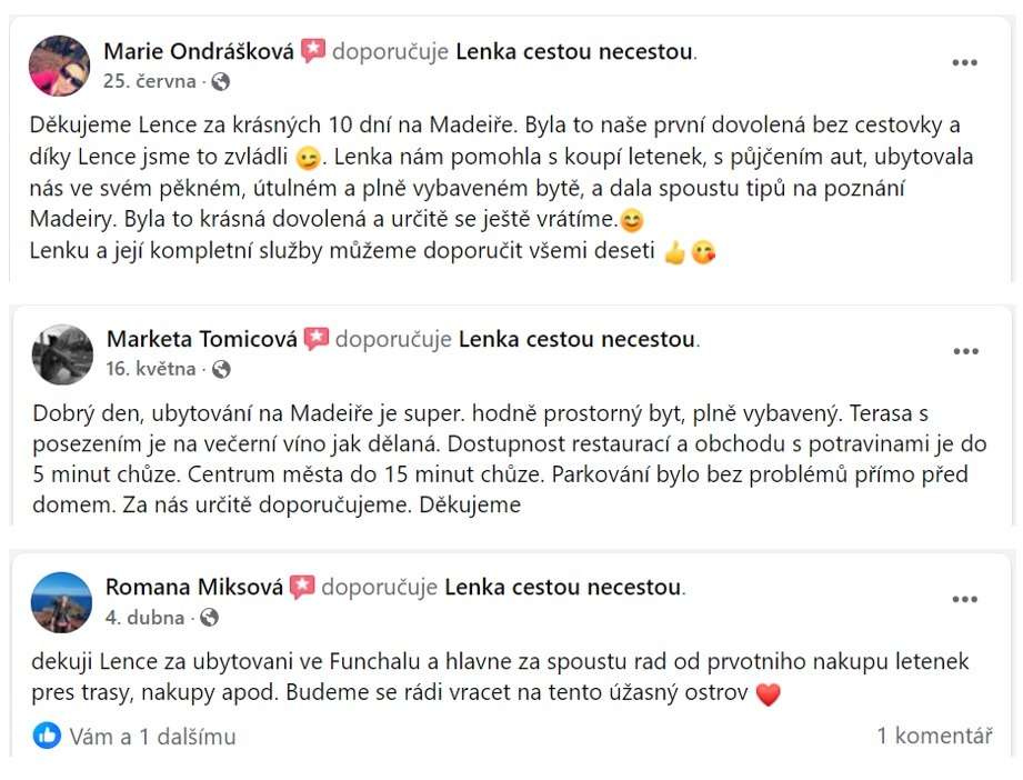 Recenze na ubytování na Madeiře od Lenka cestou necestou