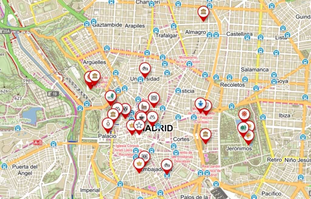 Mapa Madridu