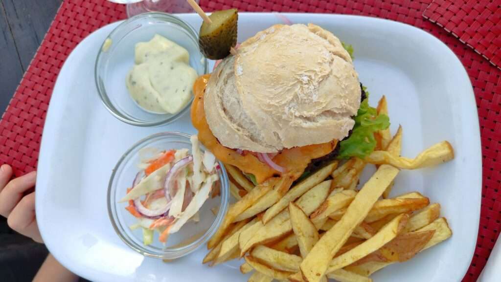 Hamburger a hranolky