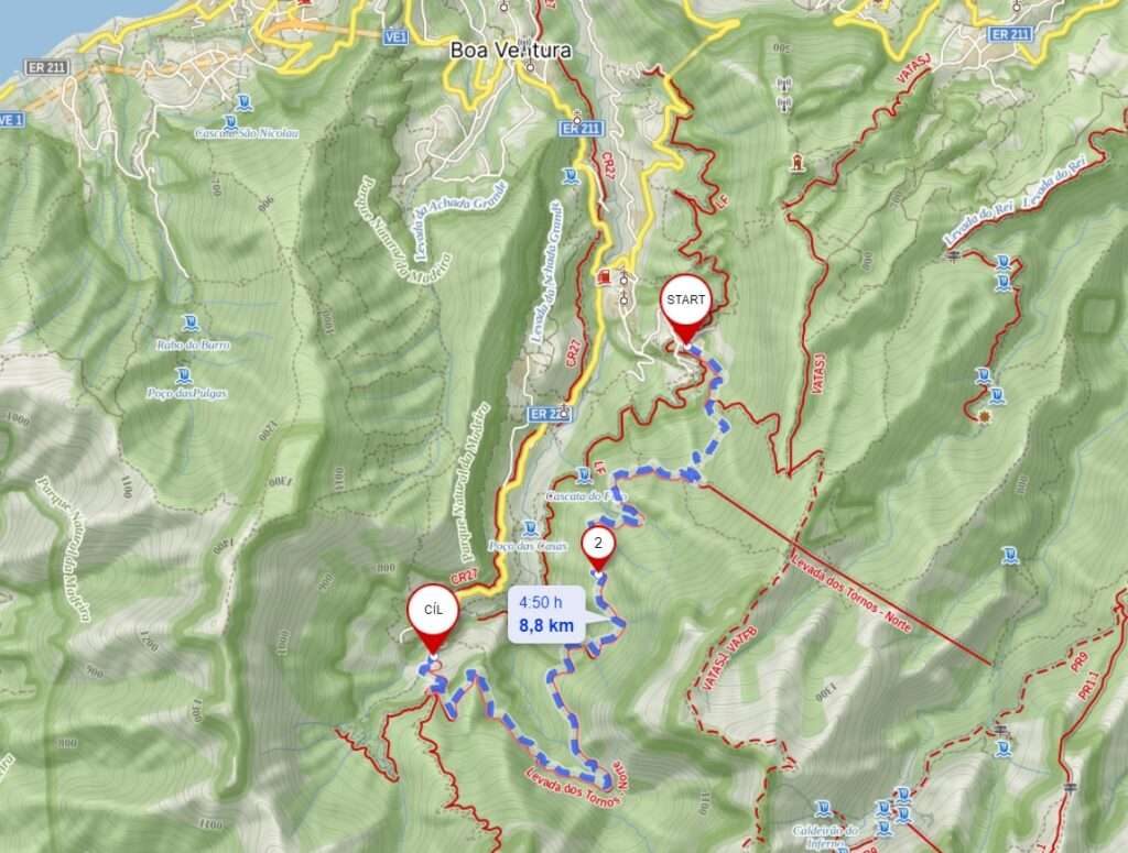 Mapa Boaventura Levada dos Tornos