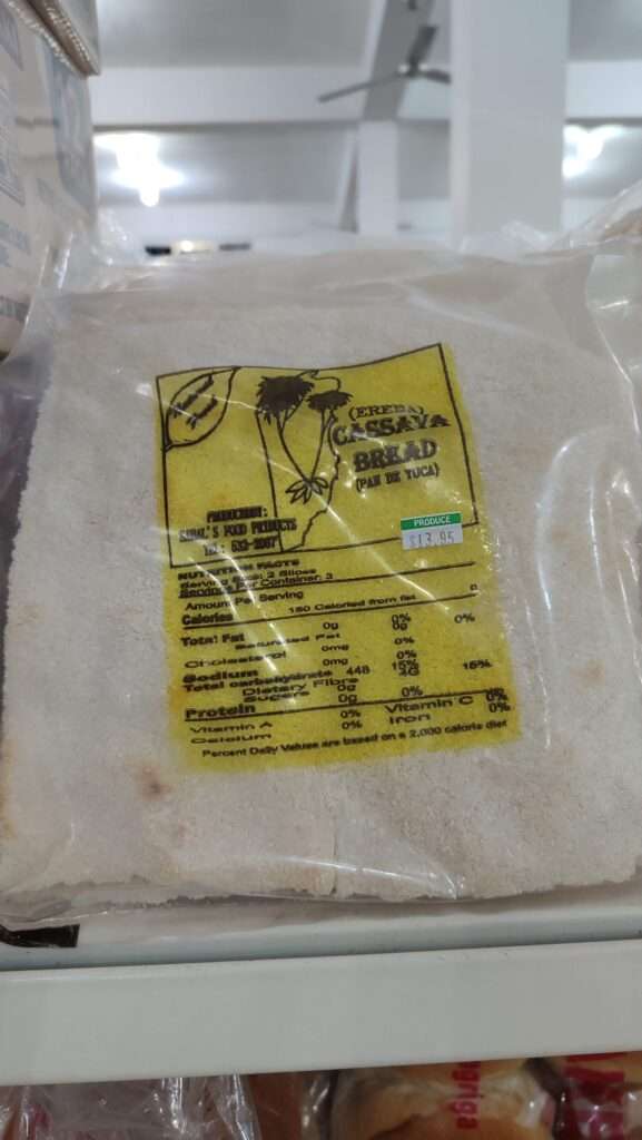 cassava bread v igelitovém sáčku