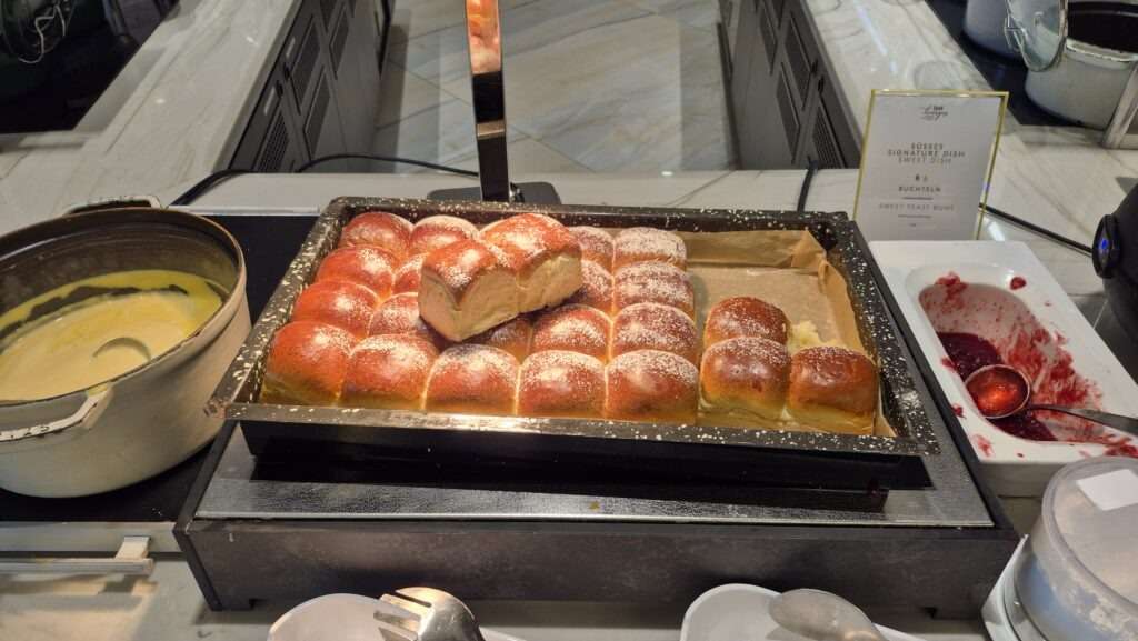 Buchty v letištním salonku