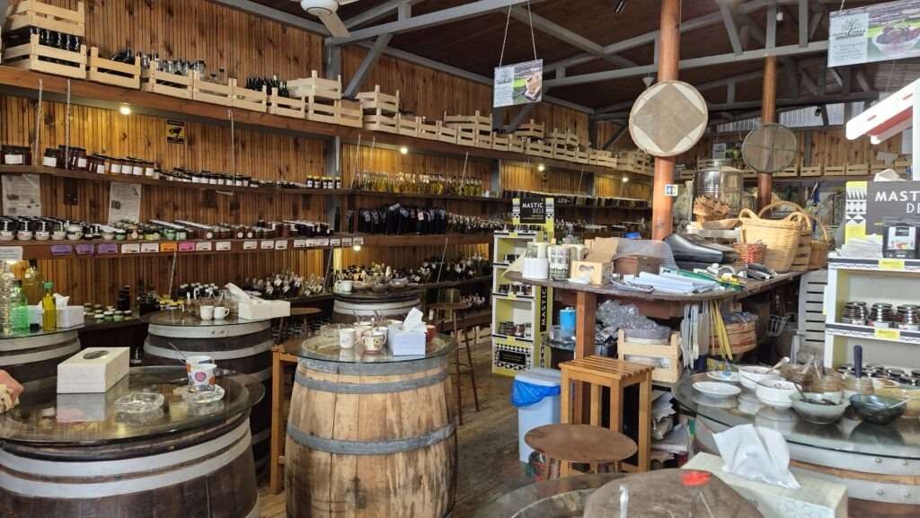 Obchůdek s olivami a produkty z oliv