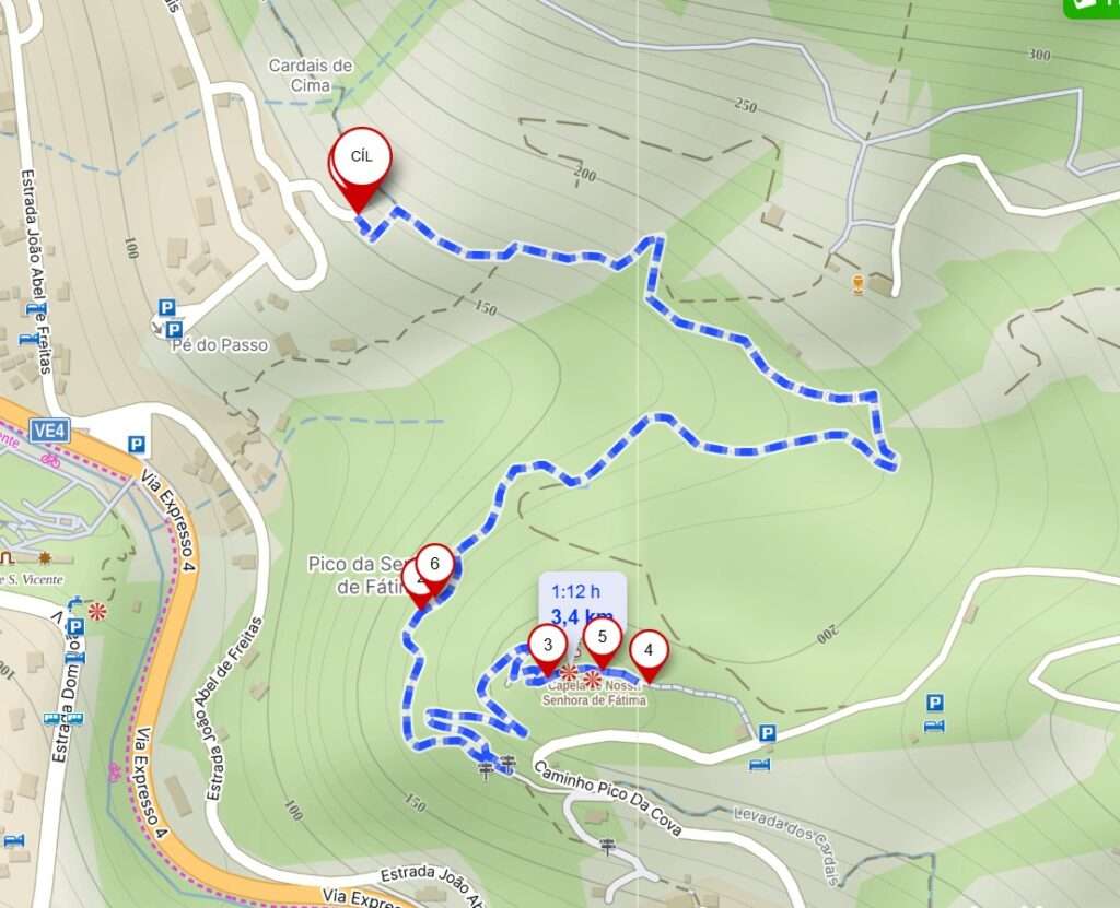 Mapa - Levada do Cardais